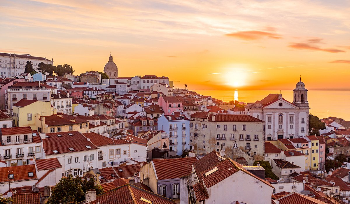 Colorful trams and tiled walls of Lisbon’s old town